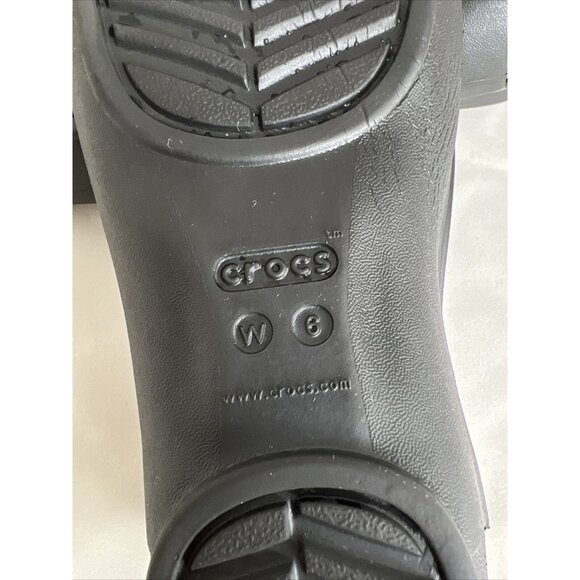 Crocs Womens Black Sienna Flats  Lightweight & Water-Resistant  Size 6 - Picture 7 of 8